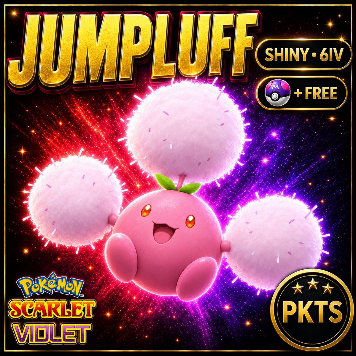 Shiny Jumpluff 6IV Pokémon Scarlet Violet Link Trade | PKTS