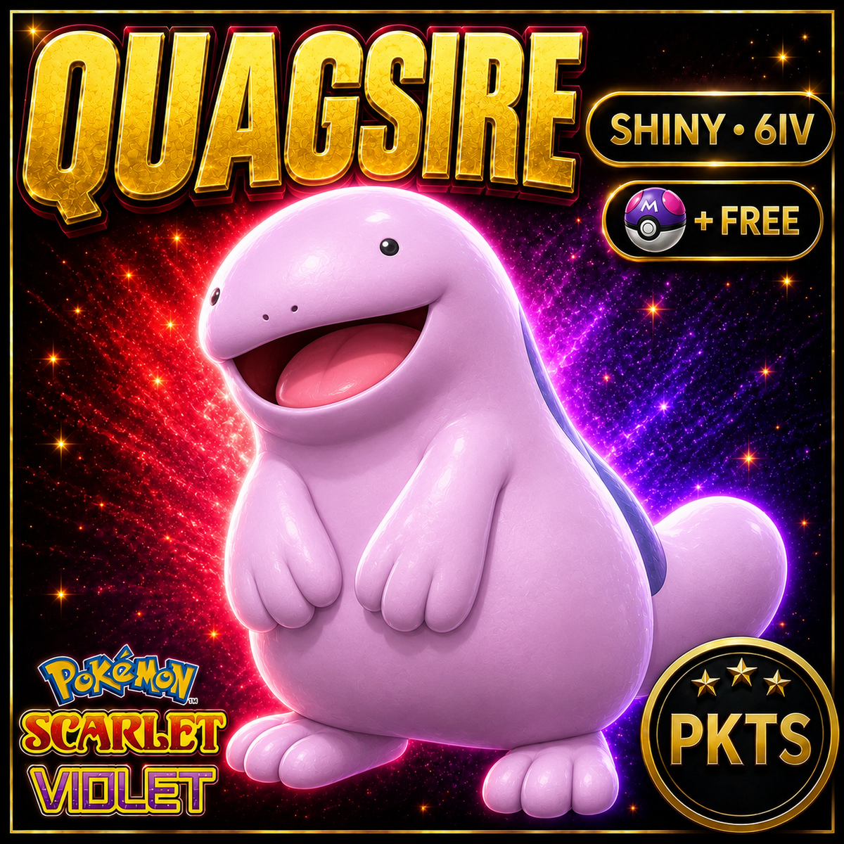 Shiny Quagsire 6IV Pokémon Scarlet Violet Link Trade | PKTS