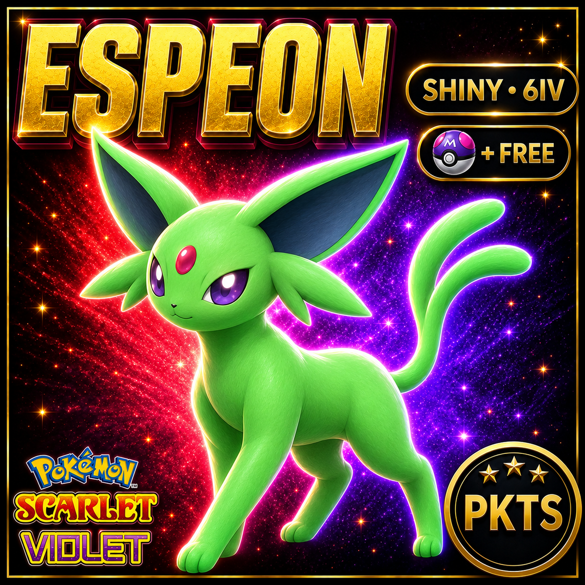 Shiny Espeon 6IV Pokémon Scarlet Violet Link Trade | PKTS