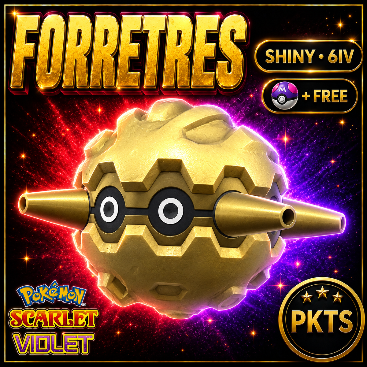 Shiny Forretress 6IV Pokémon Scarlet Violet Link Trade | PKTS