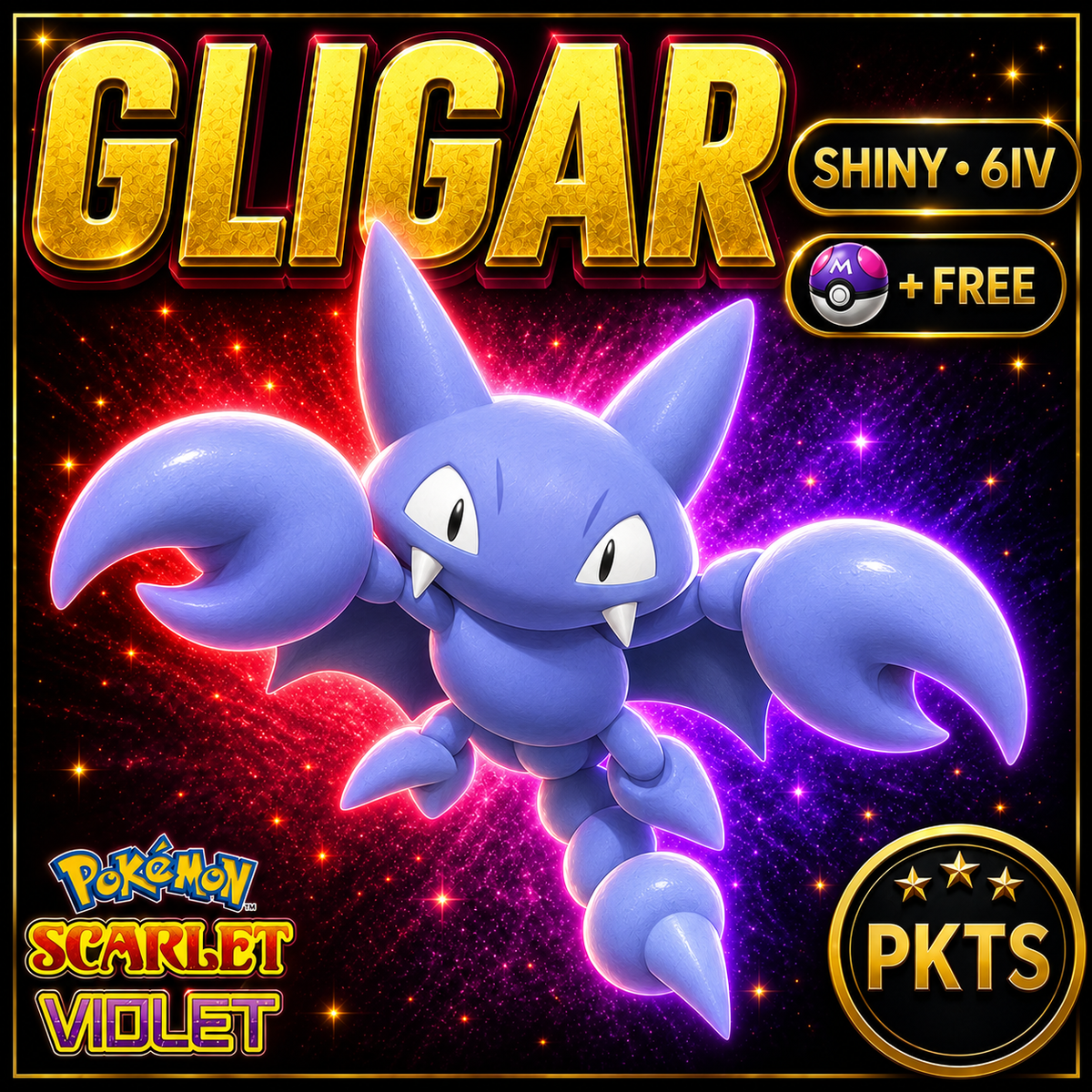 Shiny Gligar 6IV Pokémon Scarlet Violet Link Trade | PKTS