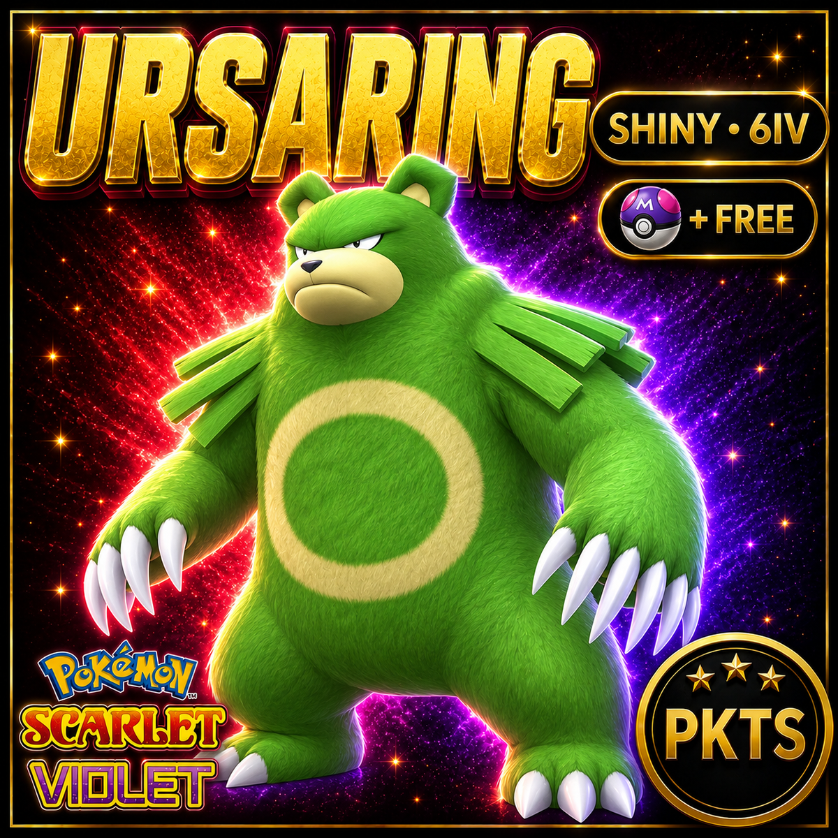 Shiny Ursaring 6IV Pokémon Scarlet Violet Link Trade | PKTS