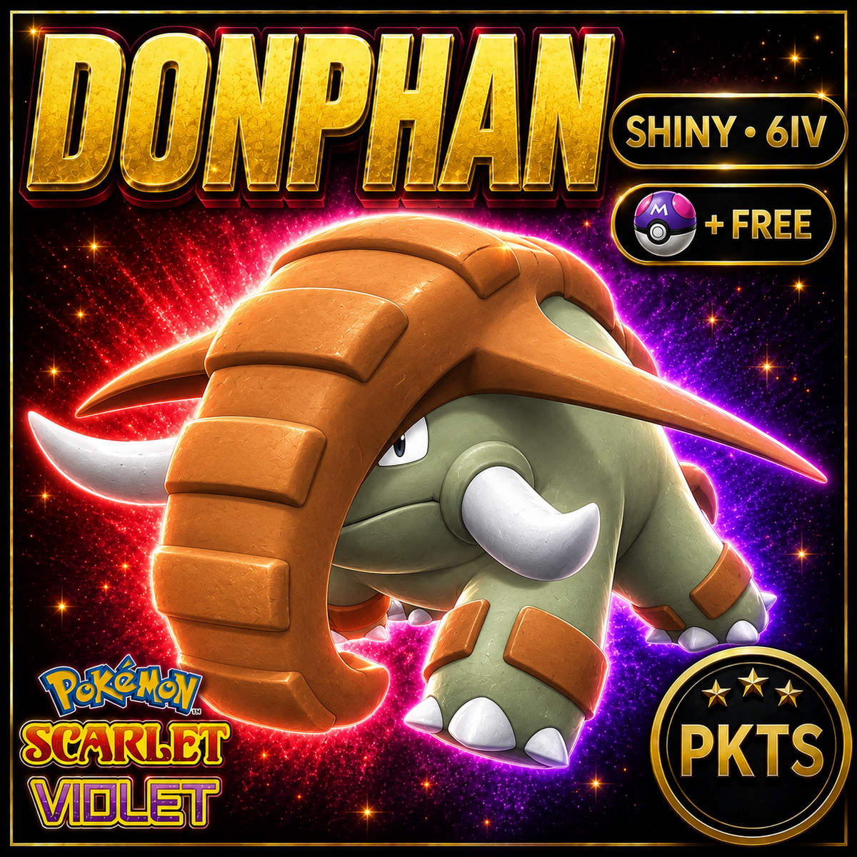 Shiny Donphan 6IV Pokémon Scarlet Violet Link Trade | PKTS