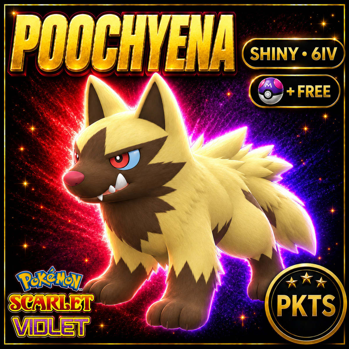 Shiny Poochyena 6IV Pokémon Scarlet Violet Link Trade | PKTS