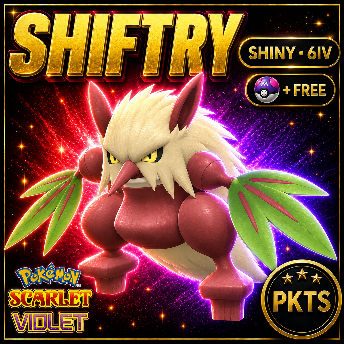 Shiny Shiftry 6IV Pokémon Scarlet Violet Link Trade | PKTS