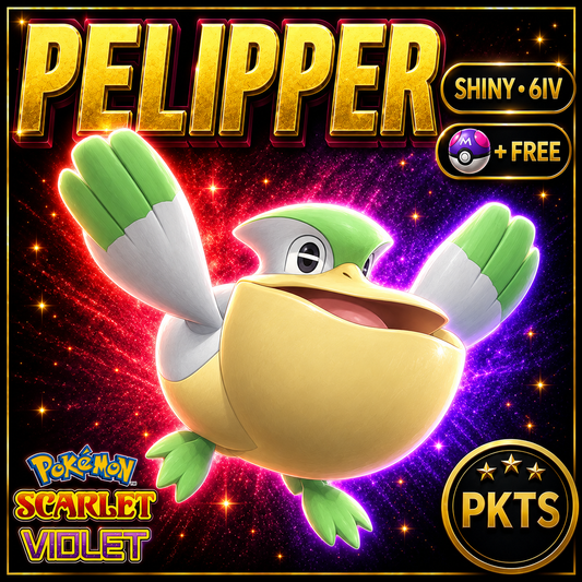 Shiny Pelipper 6IV Pokémon Scarlet Violet Link Trade | PKTS