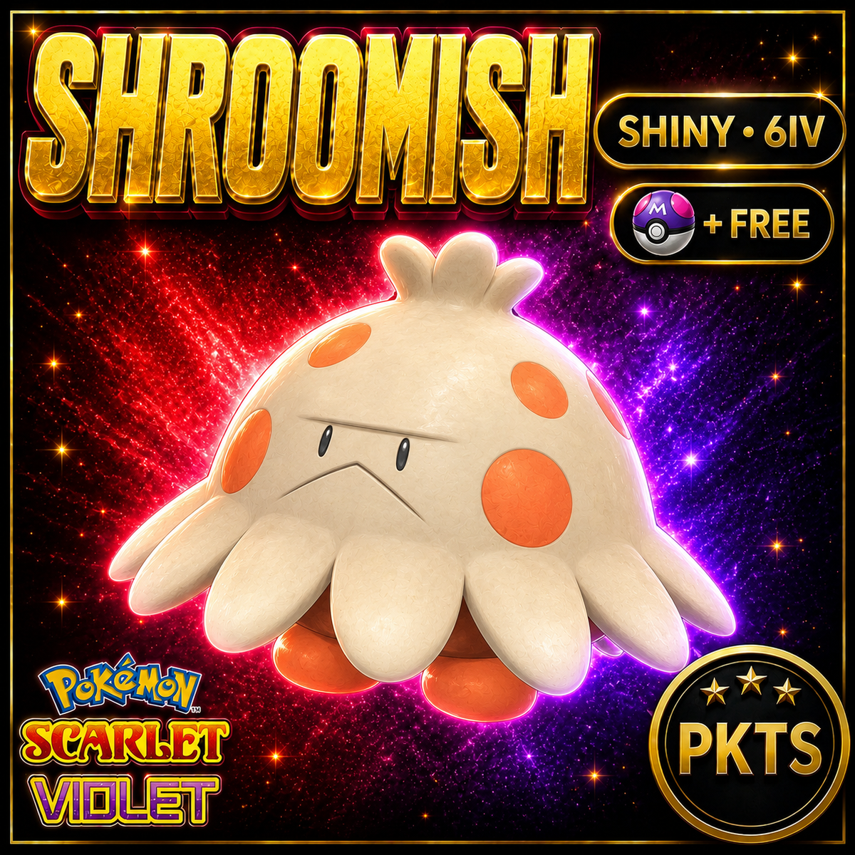 Shiny Shroomish 6IV Pokémon Scarlet Violet Link Trade | PKTS