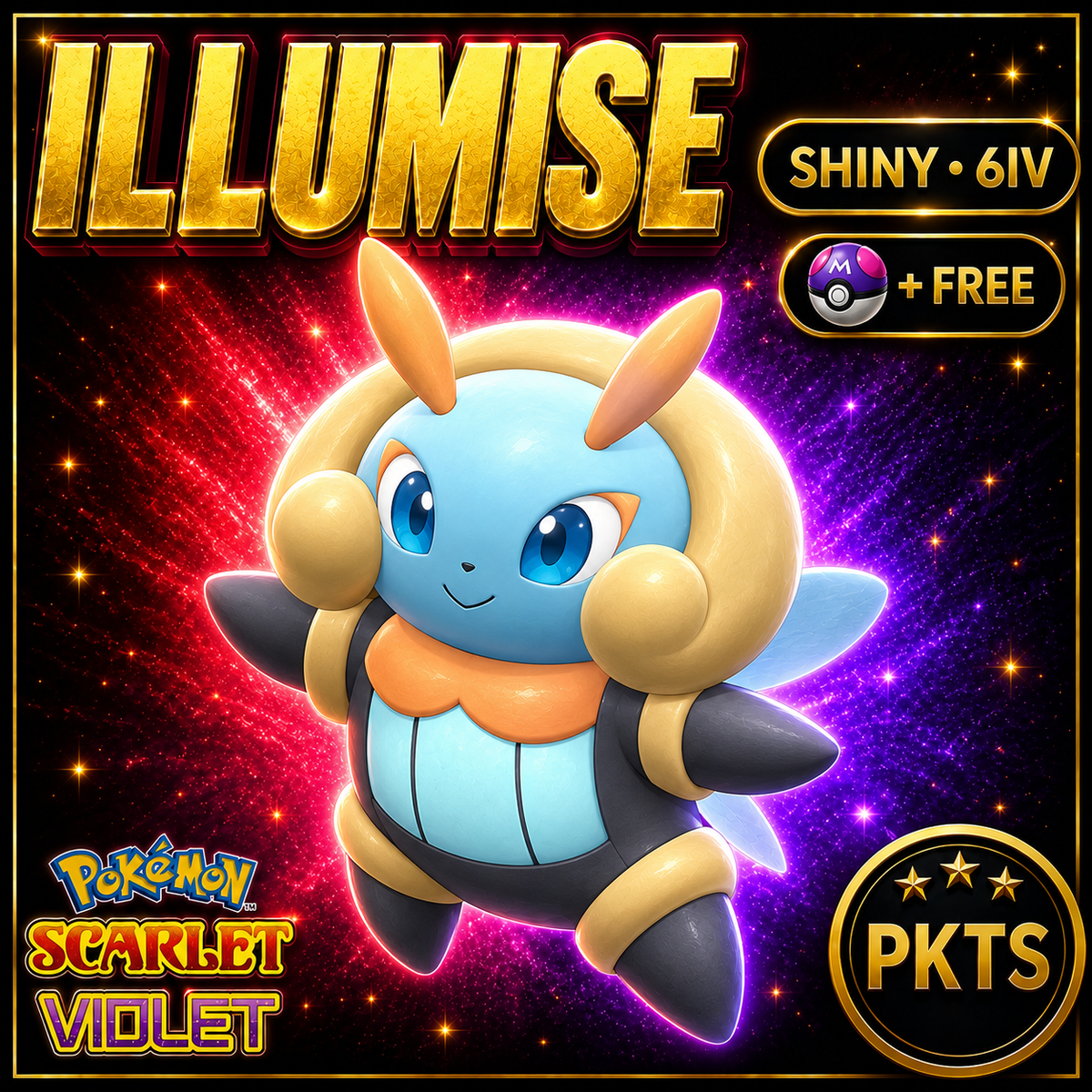 Shiny Illumise 6IV Pokémon Scarlet Violet Link Trade | PKTS