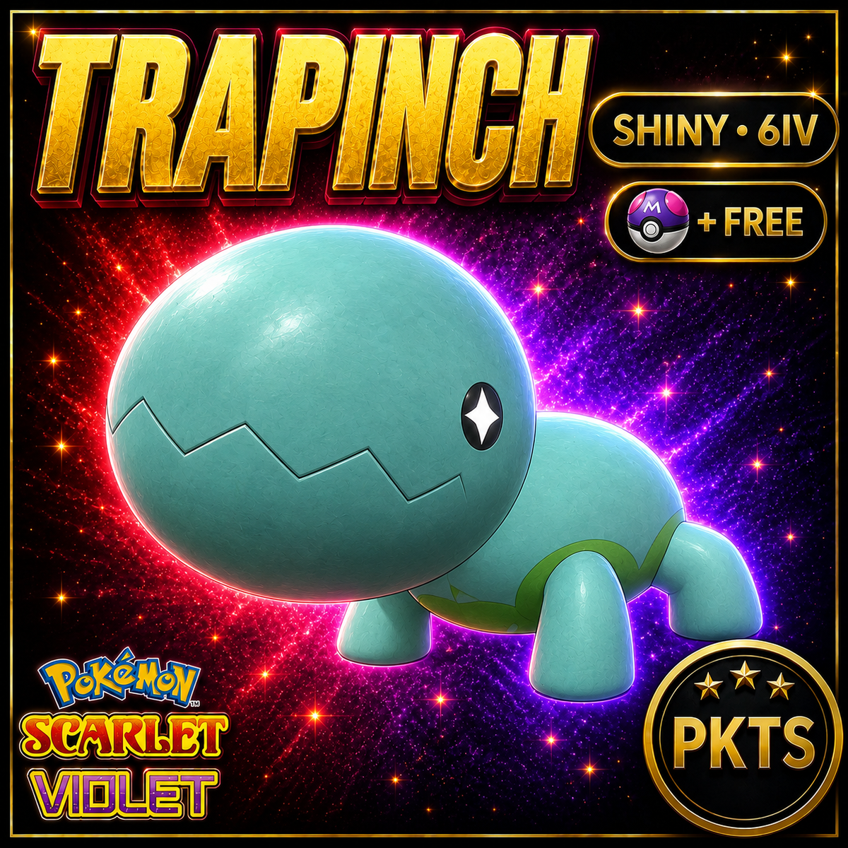 Shiny Trapinch 6IV Pokémon Scarlet Violet Link Trade | PKTS