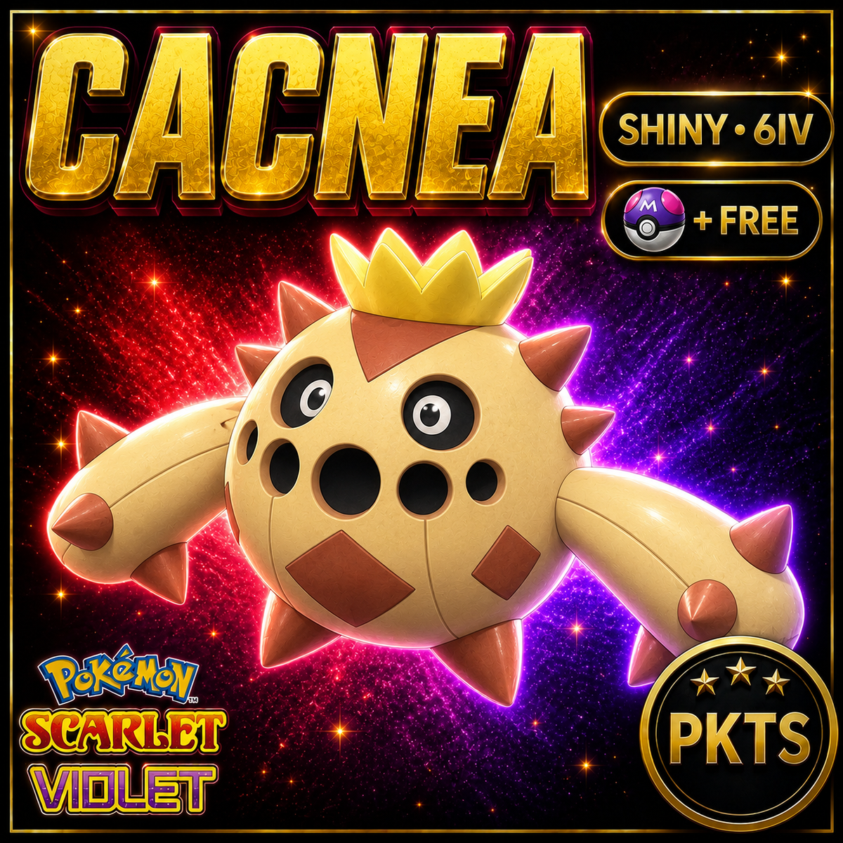 Shiny Cacnea 6IV Pokémon Scarlet Violet Link Trade | PKTS
