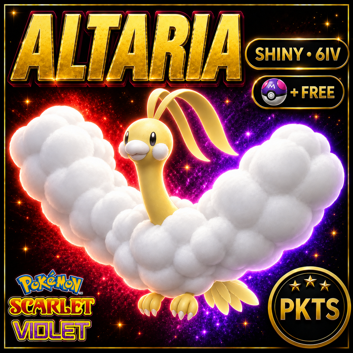 Shiny Altaria 6IV Pokémon Scarlet Violet Link Trade | PKTS