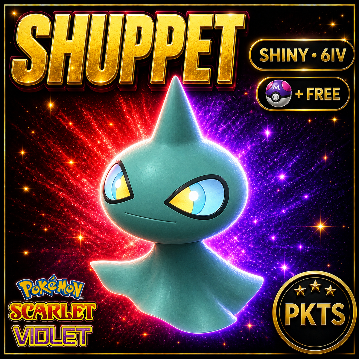 Shiny Shuppet 6IV Pokémon Scarlet Violet Link Trade | PKTS