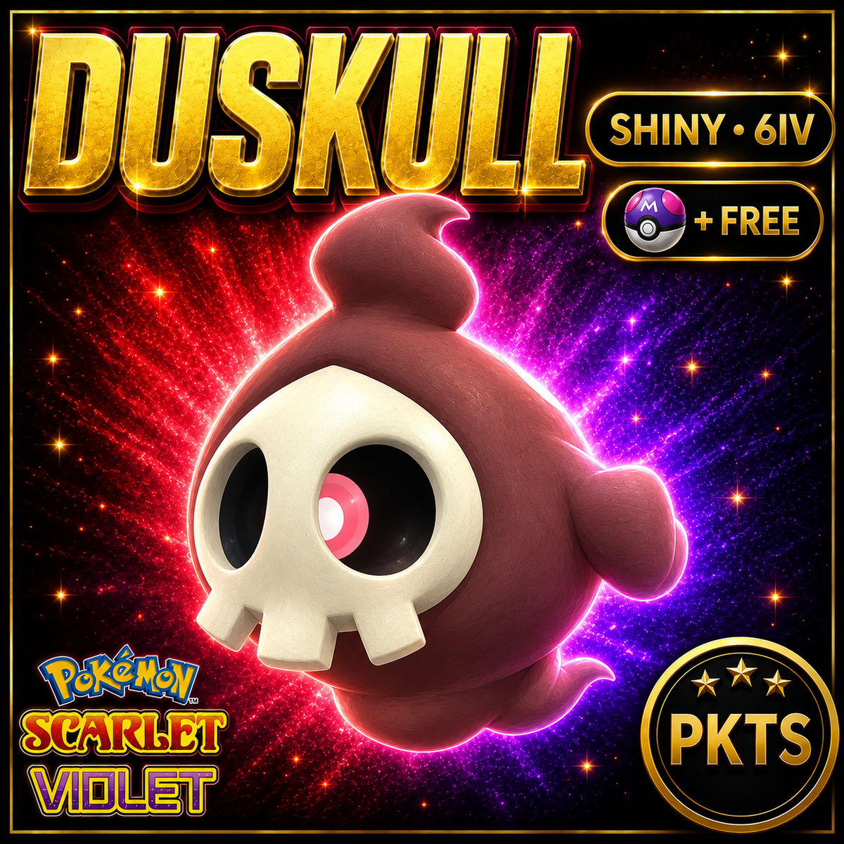 Shiny Duskull 6IV Pokémon Scarlet Violet Link Trade | PKTS