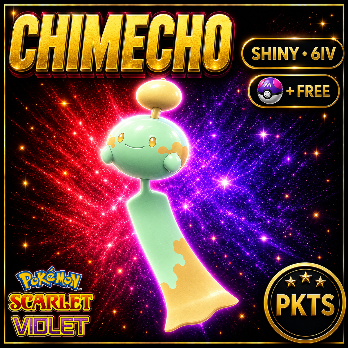 Shiny Chimecho 6IV Pokémon Scarlet Violet Link Trade | PKTS