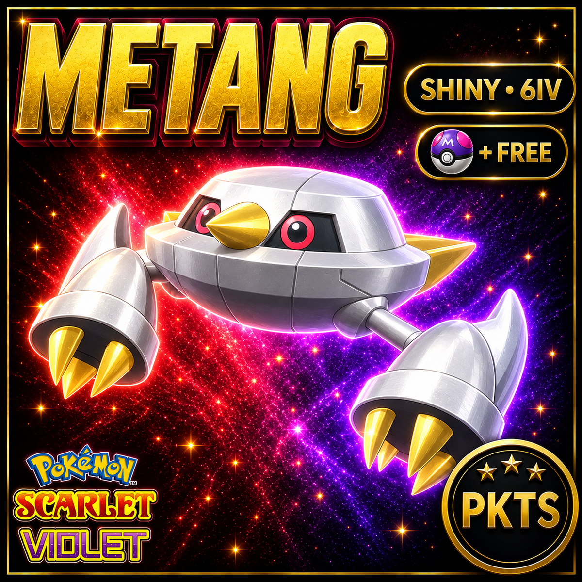Shiny Metang 6IV Pokémon Scarlet Violet Link Trade | PKTS
