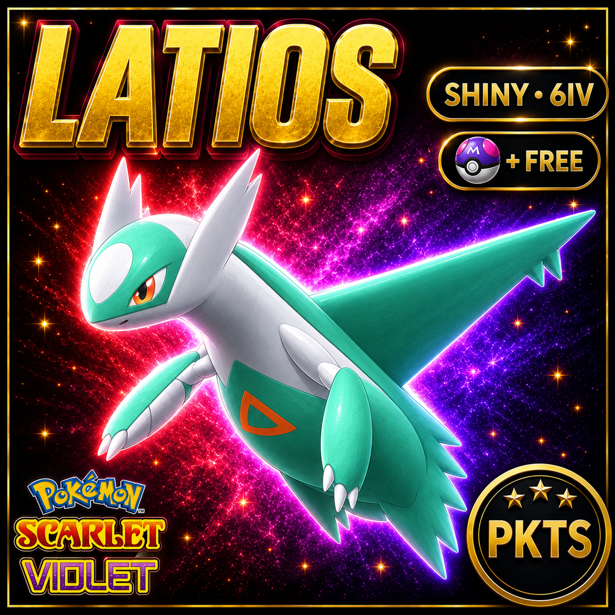 Shiny Latios 6IV Pokémon Scarlet Violet Link Trade | PKTS
