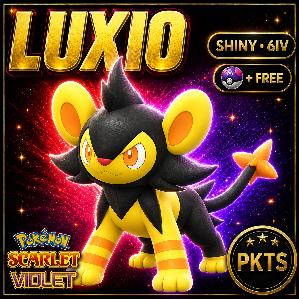 Shiny Luxio 6IV Pokémon Scarlet Violet Link Trade | PKTS