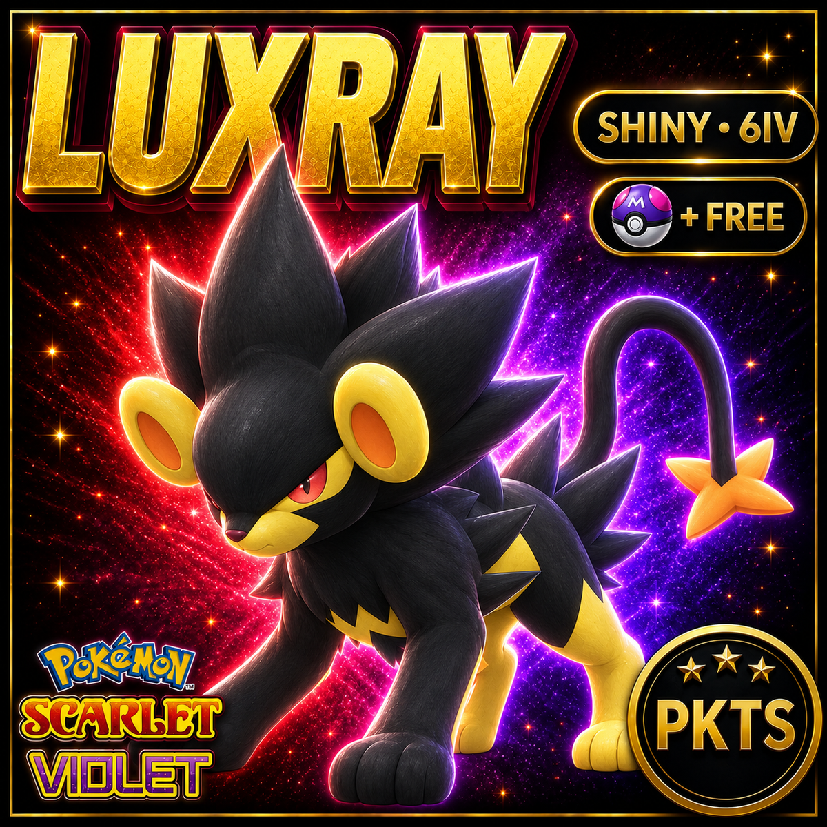 Shiny Luxray 6IV Pokémon Scarlet Violet Link Trade | PKTS