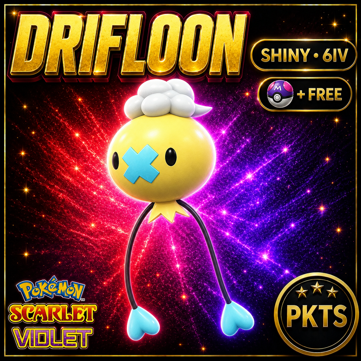 Shiny Drifloon 6IV Pokémon Scarlet Violet Link Trade | PKTS