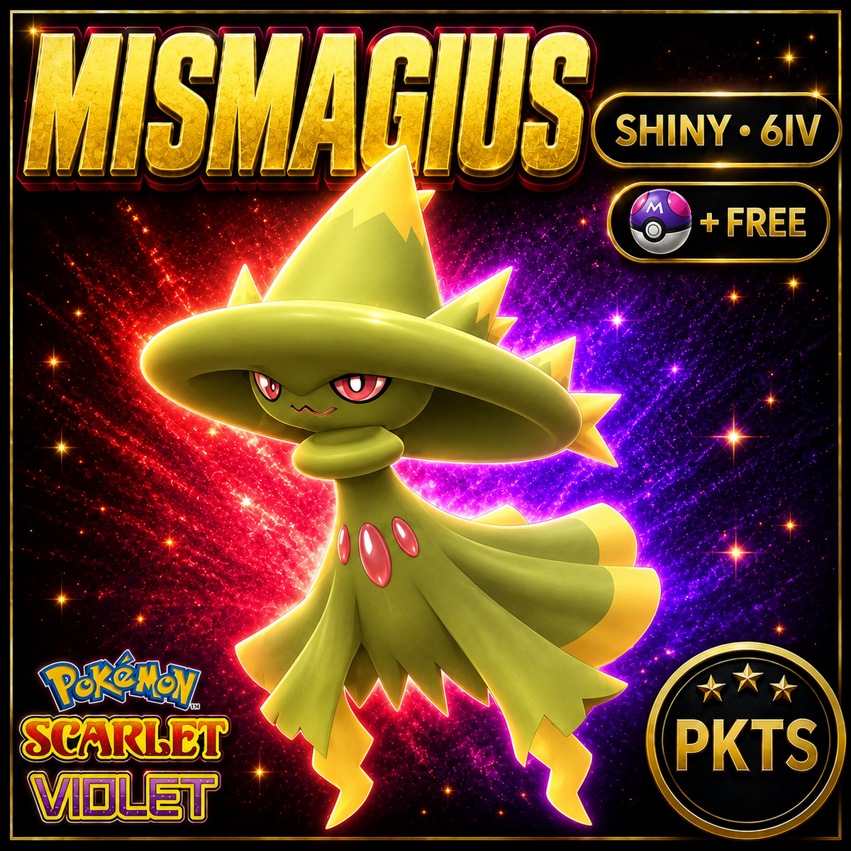 Shiny Mismagius 6IV Pokémon Scarlet Violet Link Trade | PKTS