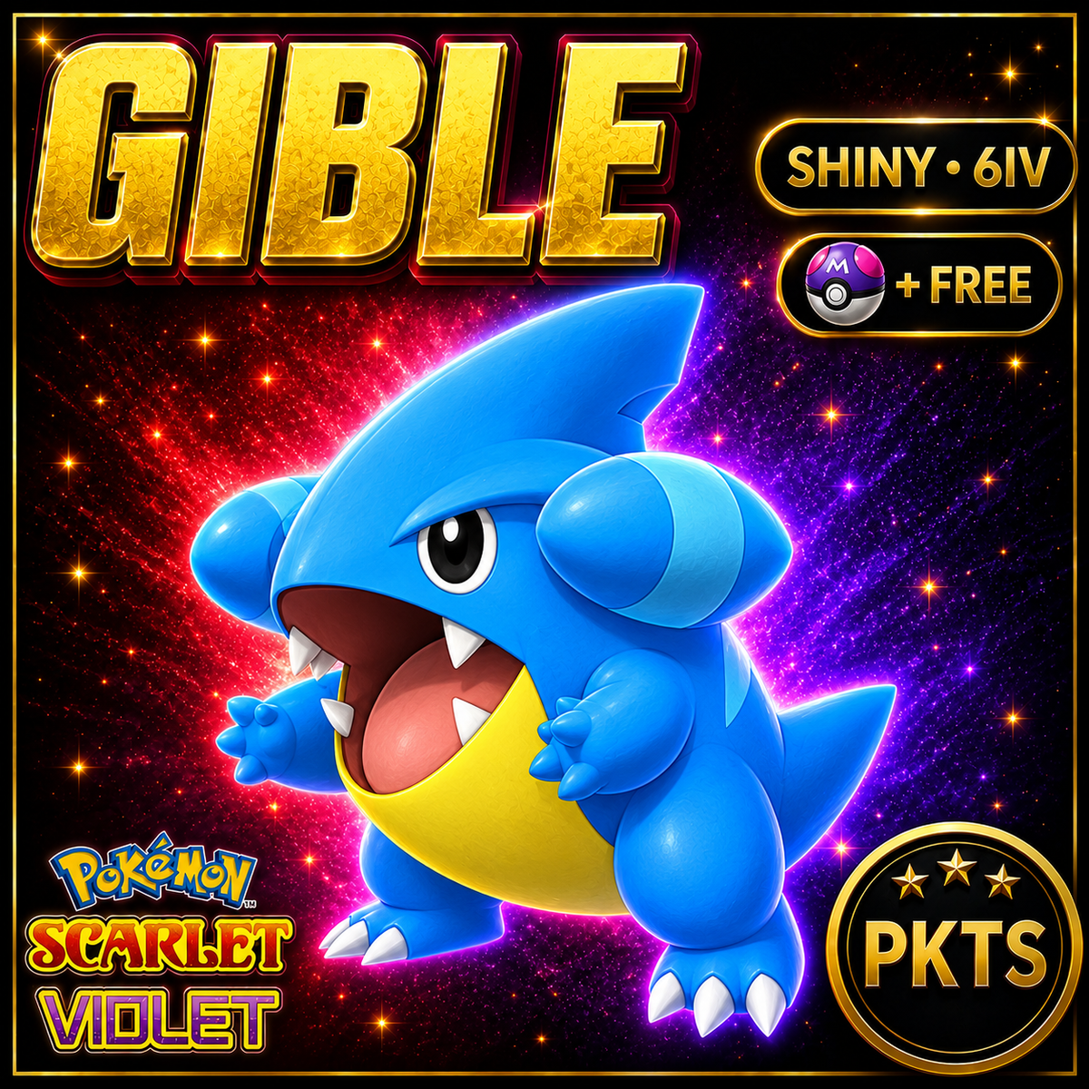 Shiny Gible 6IV Pokémon Scarlet Violet Link Trade | PKTS