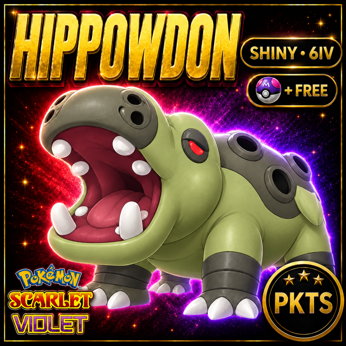 Shiny Hippowdon 6IV Pokémon Scarlet Violet Link Trade | PKTS