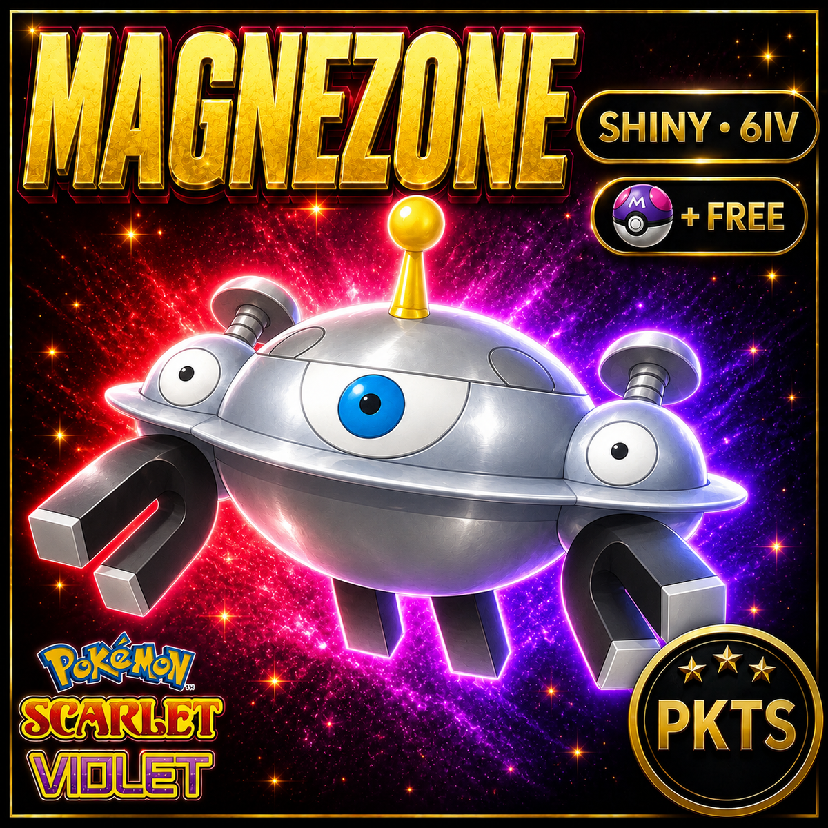 Shiny Magnezone 6IV Pokémon Scarlet Violet Link Trade | PKTS