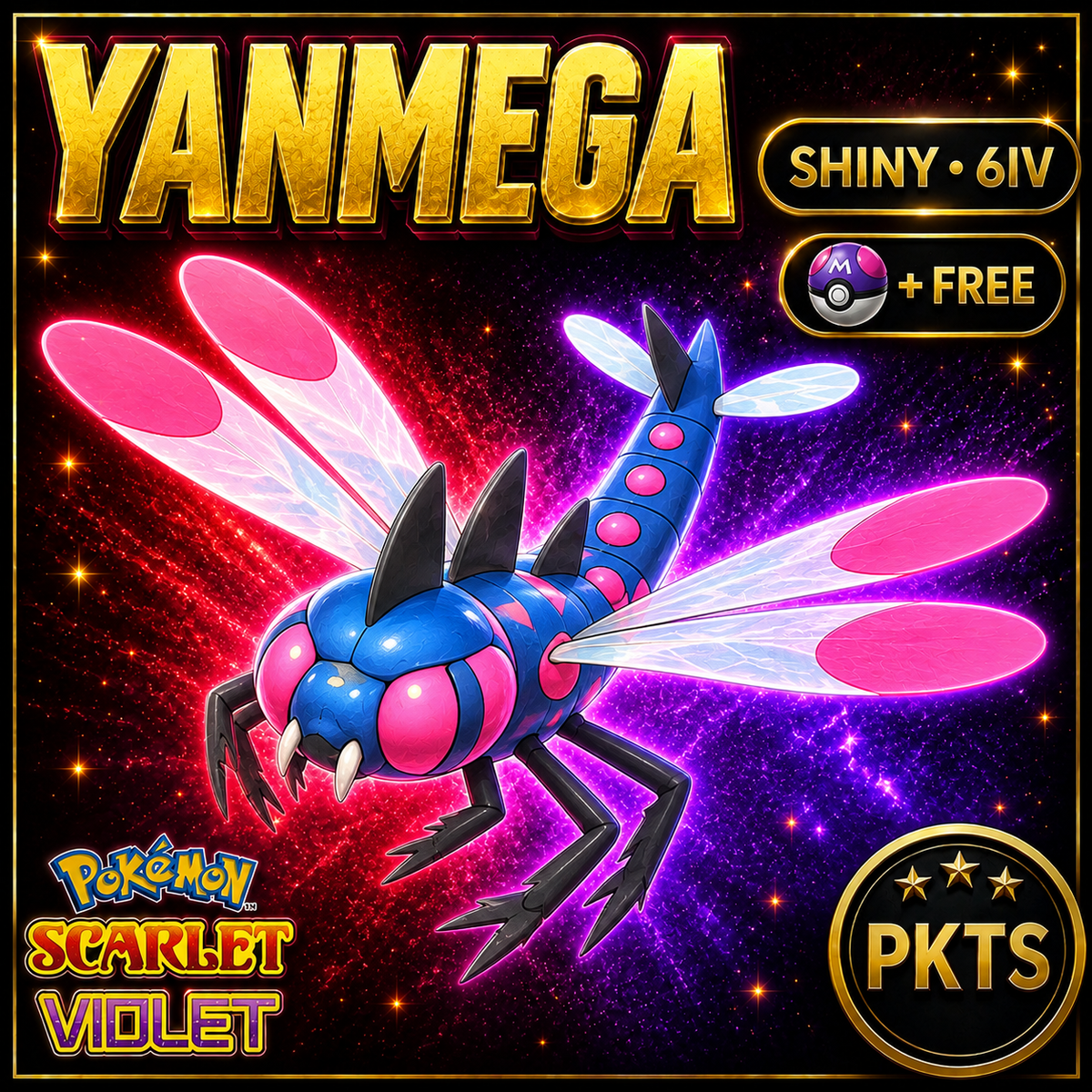 Shiny Yanmega 6IV Pokémon Scarlet Violet Link Trade | PKTS