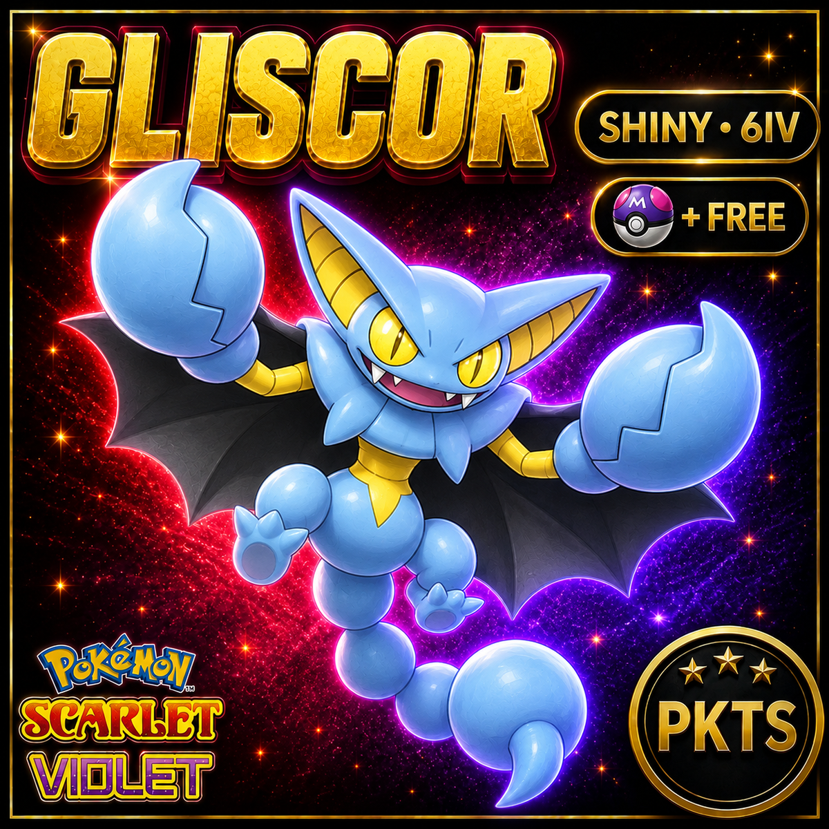 Shiny Gliscor 6IV Pokémon Scarlet Violet Link Trade | PKTS