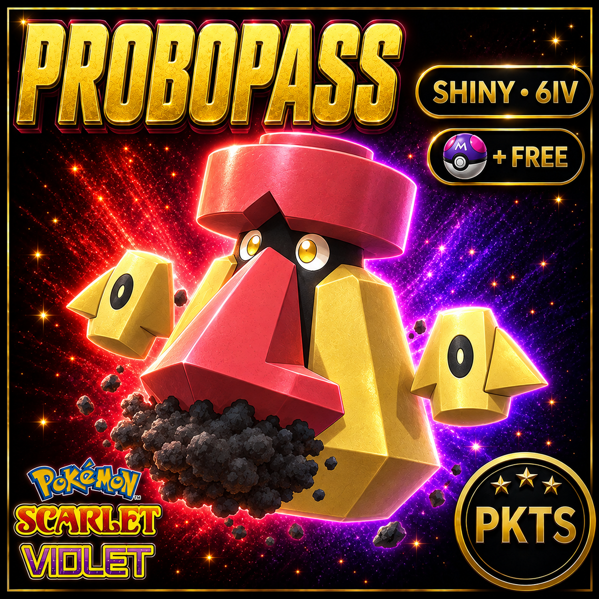 Shiny Probopass 6IV Pokémon Scarlet Violet Link Trade | PKTS