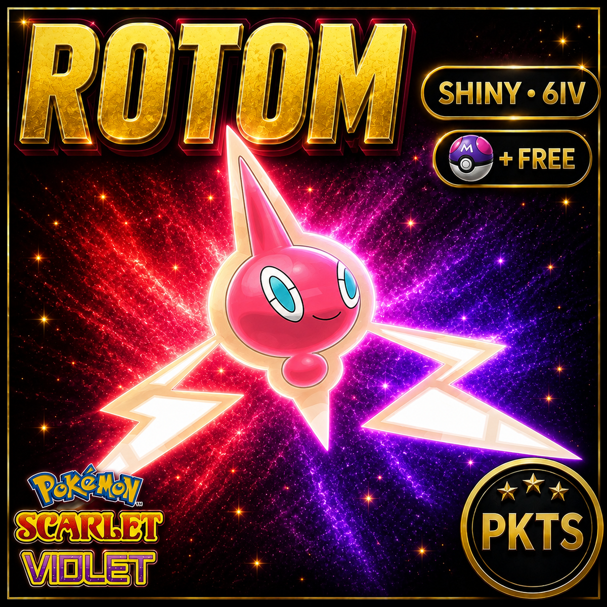 Shiny Rotom 6IV Pokémon Scarlet Violet Link Trade | PKTS