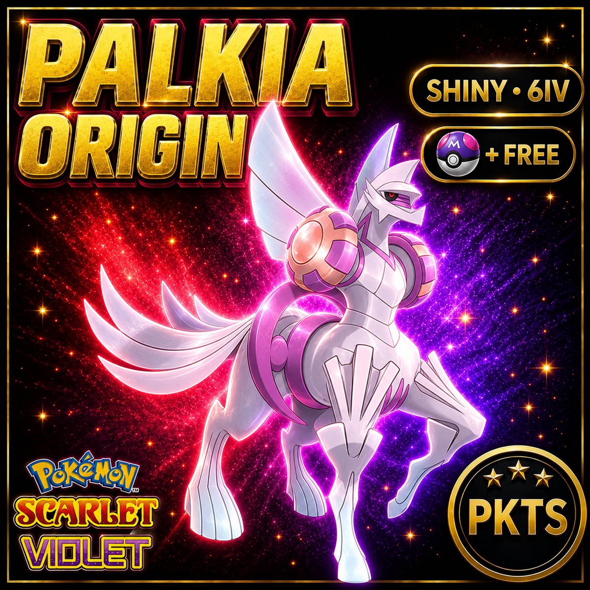 Shiny Palkia Origin 6IV Pokémon Scarlet Violet Link Trade | PKTS