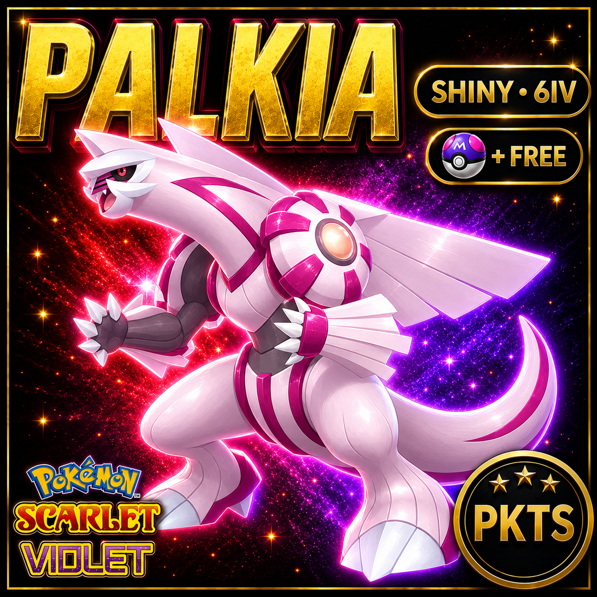 Shiny Palkia 6IV Pokémon Scarlet Violet Link Trade | PKTS