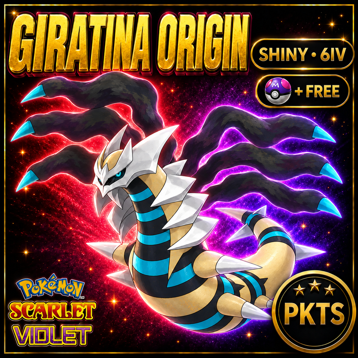 Shiny Giratina Origin 6IV Pokémon Scarlet Violet Link Trade | PKTS