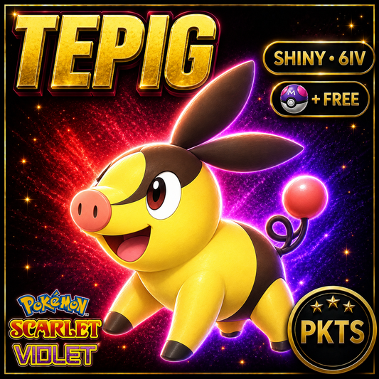 Shiny Tepig 6IV Pokémon Scarlet Violet Link Trade | PKTS