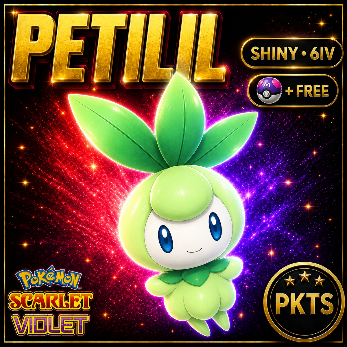 Shiny Petilil 6IV Pokémon Scarlet Violet Link Trade | PKTS