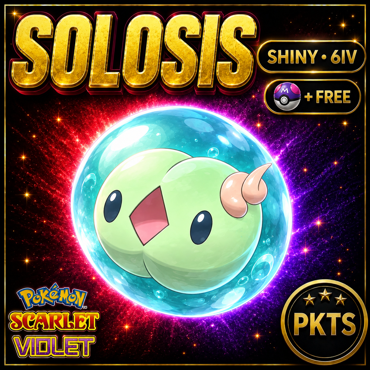 Shiny Solosis 6IV Pokémon Scarlet Violet Link Trade | PKTS