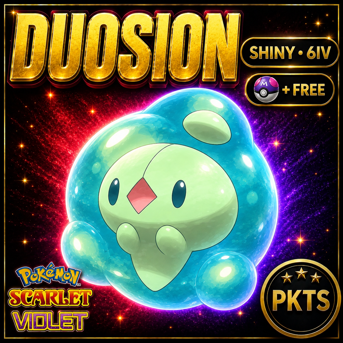 Shiny Duosion 6IV Pokémon Scarlet Violet Link Trade | PKTS