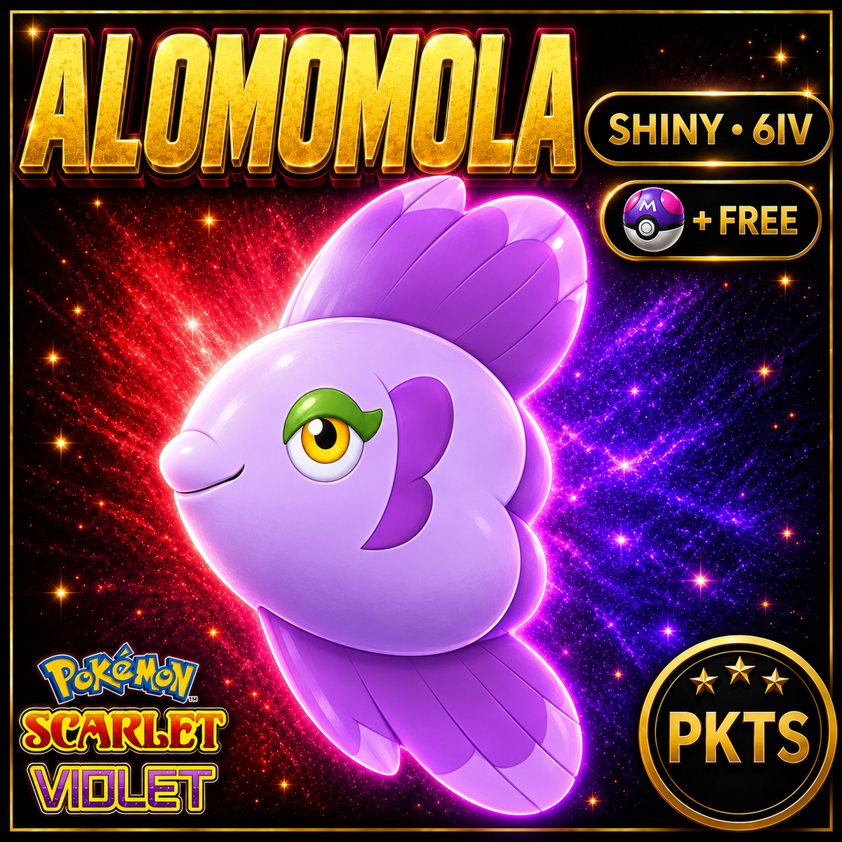 Shiny Alomomola 6IV Pokémon Scarlet Violet Link Trade | PKTS