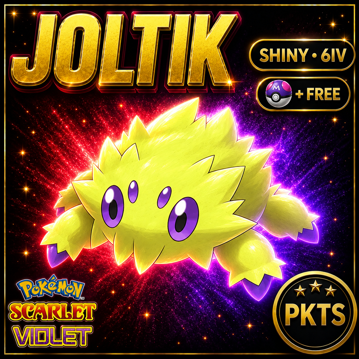 Shiny Joltik 6IV Pokémon Scarlet Violet Link Trade | PKTS