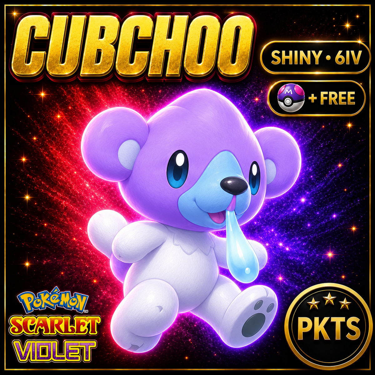 Shiny Cubchoo 6IV Pokémon Scarlet Violet Link Trade | PKTS