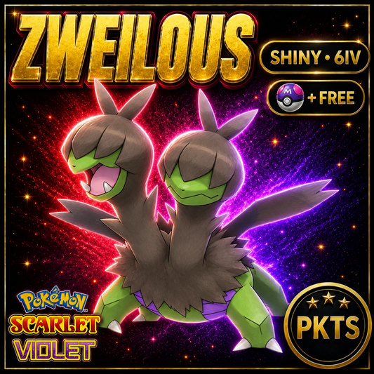 Shiny Zweilous 6IV Pokémon Scarlet Violet Link Trade | PKTS