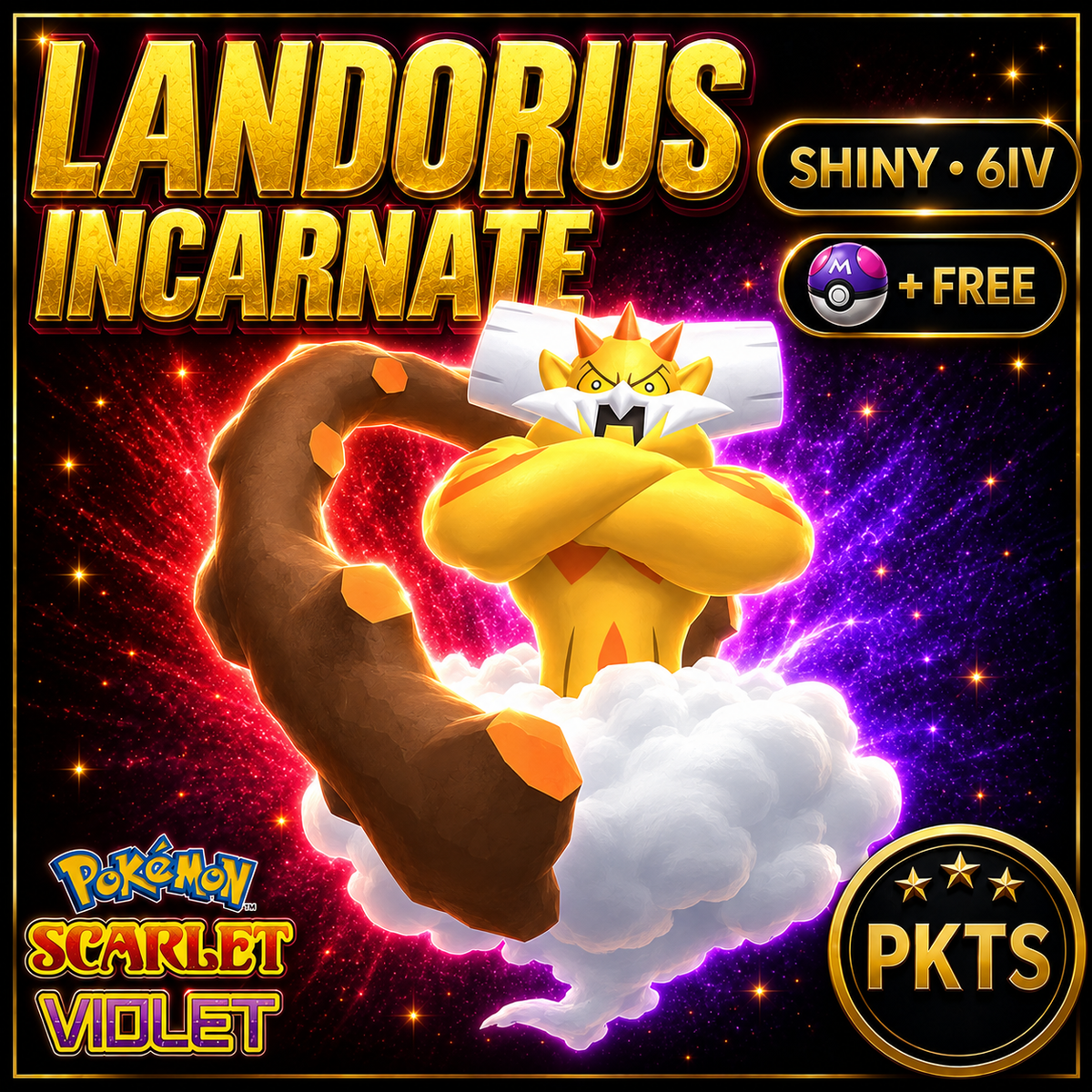 Shiny Landorus Incarnate 6IV Pokémon Scarlet Violet Link Trade | PKTS