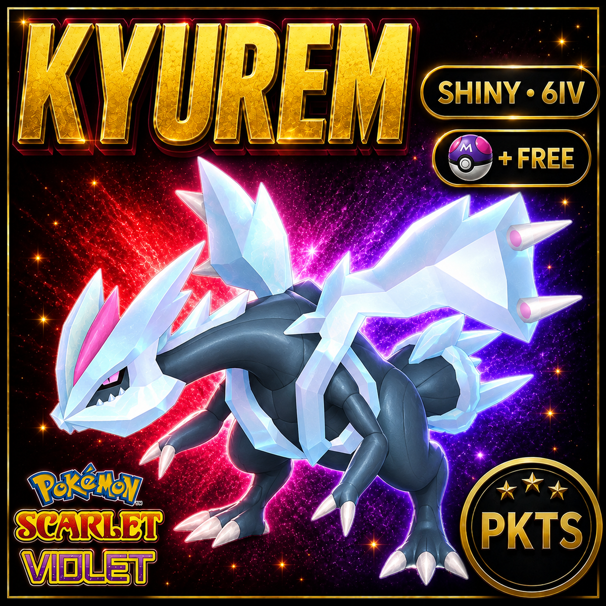 Shiny Kyurem 6IV Pokémon Scarlet Violet Link Trade | PKTS