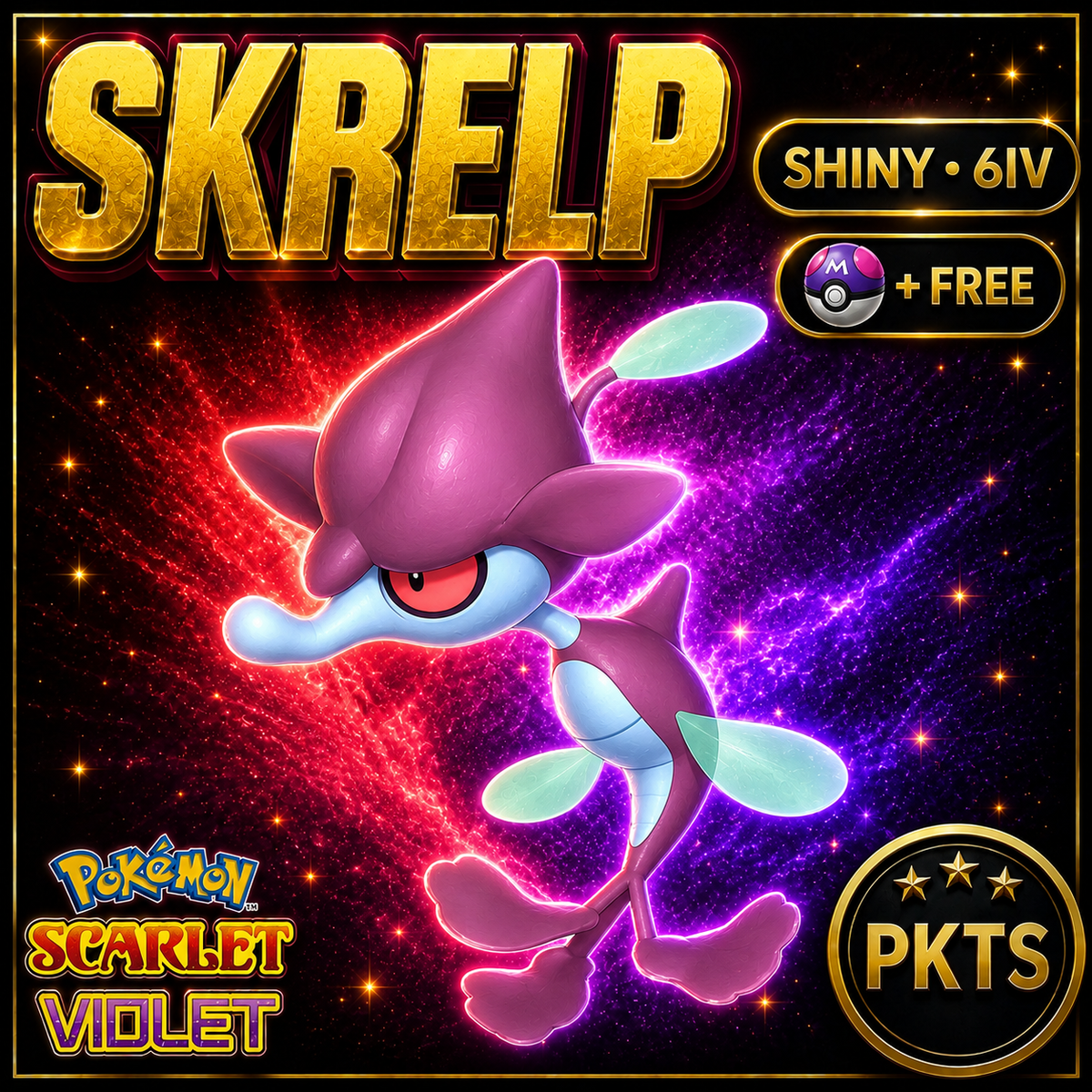 Shiny Skrelp 6IV Pokémon Scarlet Violet Link Trade | PKTS
