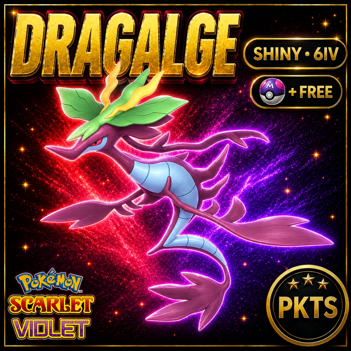 Shiny Dragalge 6IV Pokémon Scarlet Violet Link Trade | PKTS