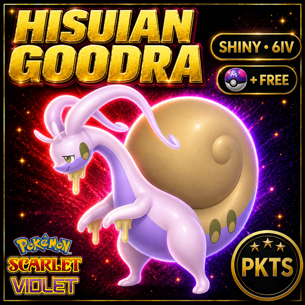 Shiny Hisuian Goodra 6IV Pokémon Scarlet Violet Link Trade | PKTS