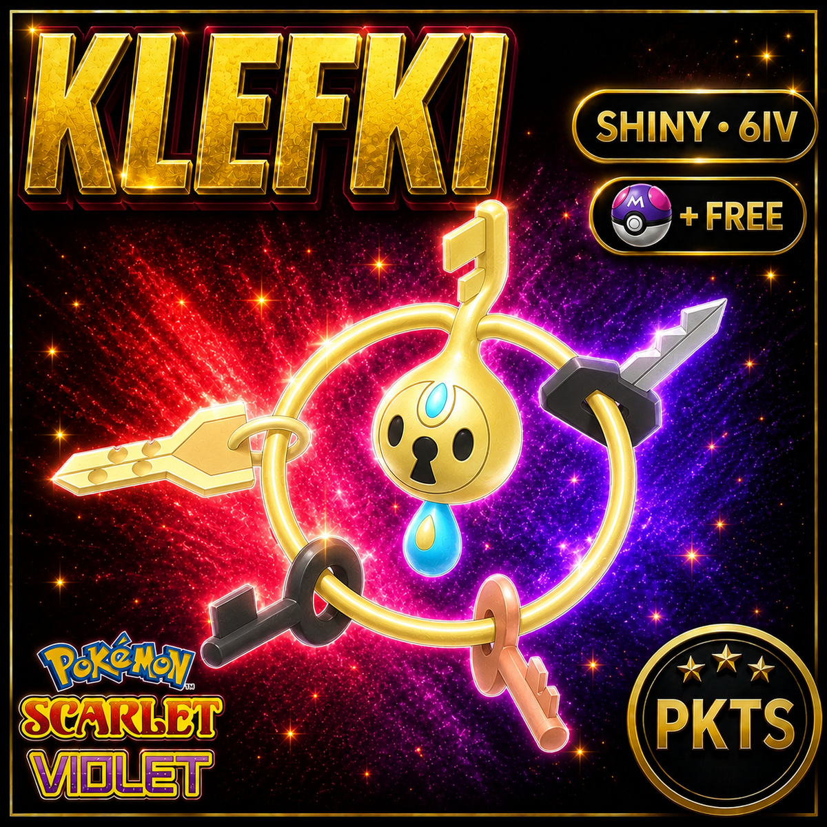 Shiny Klefki 6IV Pokémon Scarlet Violet Link Trade | PKTS
