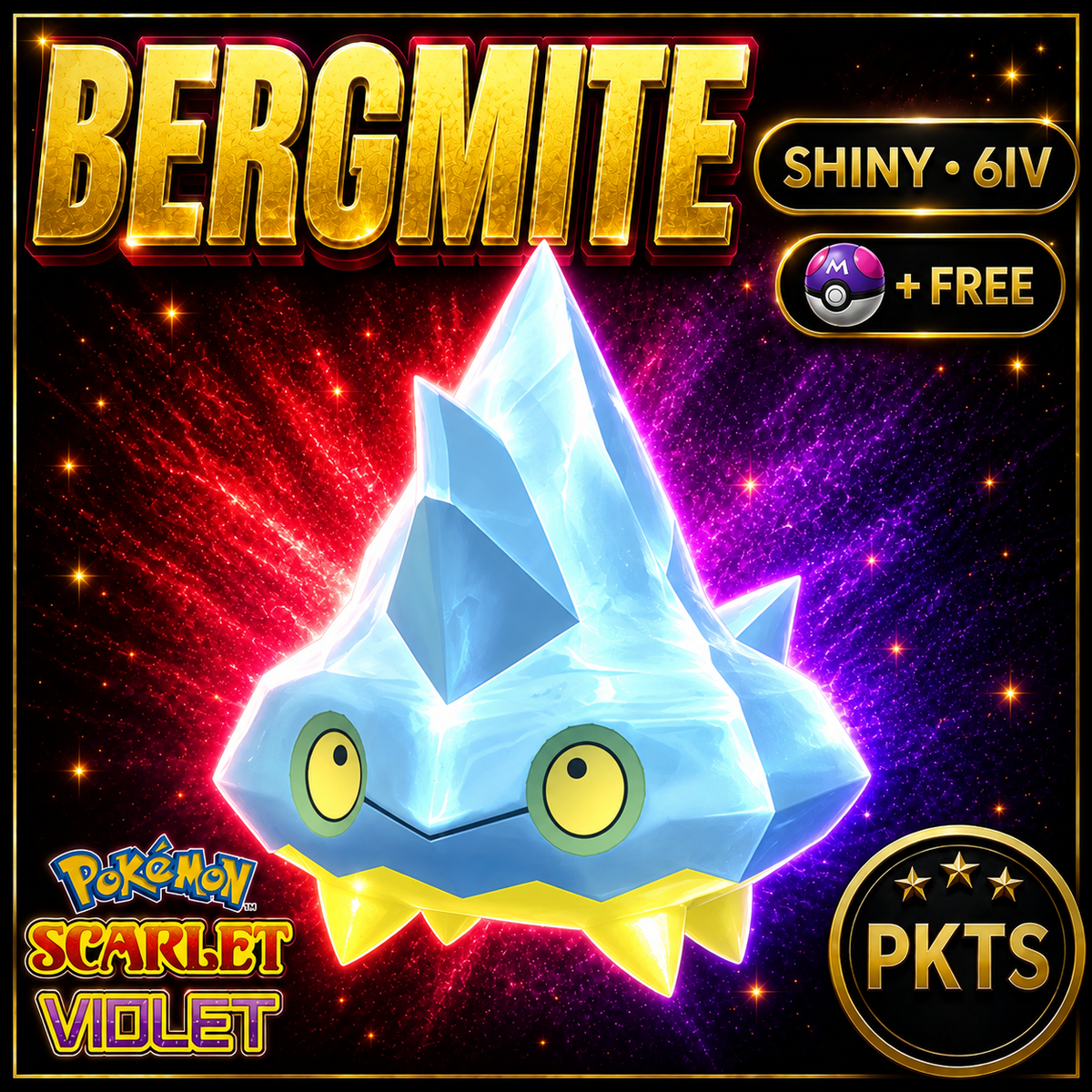 Shiny Bergmite 6IV Pokémon Scarlet Violet Link Trade | PKTS