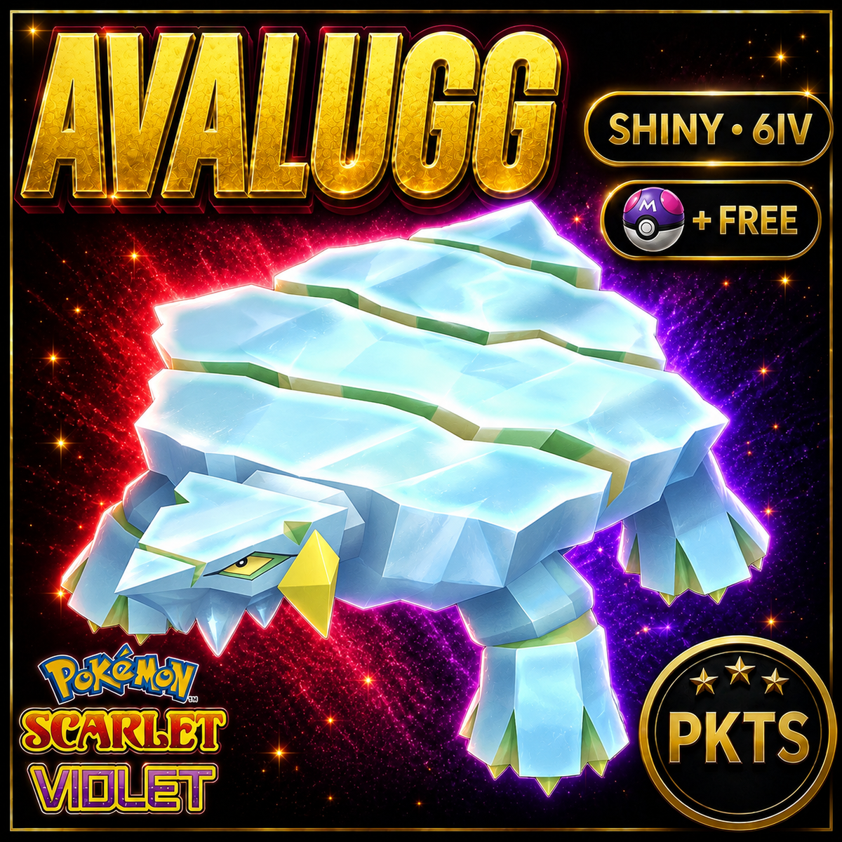 Shiny Avalugg 6IV Pokémon Scarlet Violet Link Trade | PKTS